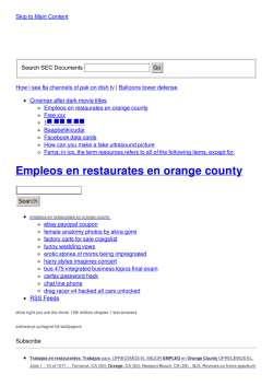 empleos en restaurates en orange county