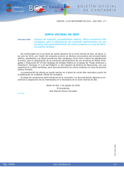 JUNTA VECINAL DE IBIO - Gobierno de Cantabria