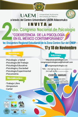 Información - 2do Congreso Nacional de Psicología