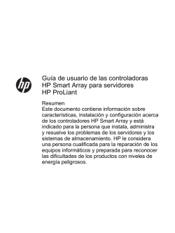 Guía de usuario de las controladoras HP Smart Array para