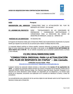 Invitacion - Procurement Notices