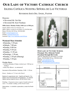 9/18/2016 - Our Lady of Victory Catholic Church