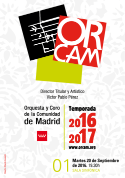 Programa de mano en PDF - Orquesta y Coro de la Comunidad de