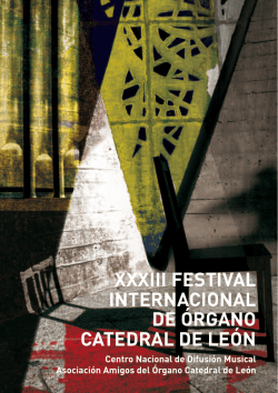 XXXIII FestIval InternacIonal de Órgano catedral de leÓn