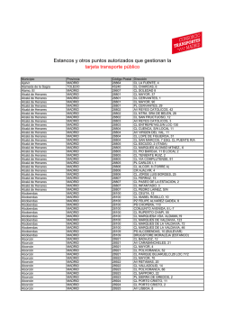 Estancos y puntos de venta autorizados