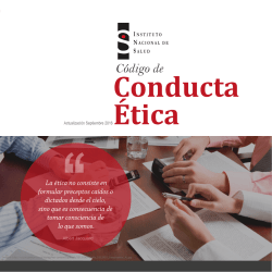 Conducta Ética - Instituto Nacional de Salud