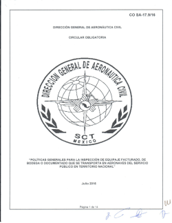 Page 1 CO SA-17.9/16 DIRECCIÓN GENERAL DE AERONÁUTICA