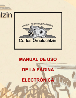 manual de uso de la página electrónica