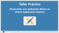 Taller Introducción a Oracle APEX 5.0