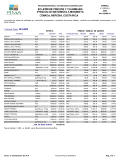 Descarga de Boletín de precios