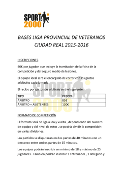 bases liga provincial de veteranos ciudad real 2015-2016