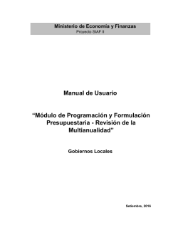 Manual de Usuario “Módulo de Programación y Formulación”