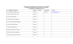 ASISTENCIA DEL PROGRAMA DE EXCELENCIA ACADEMICA