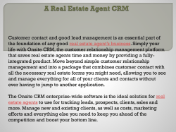 A Real Estate Agent CRM