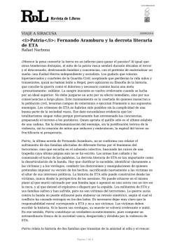 Patria: Fernando Aramburu y la derrota
