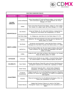 DIRECTORIO COMEDORES PÚBLICOS DELEGACIÓN COMEDOR