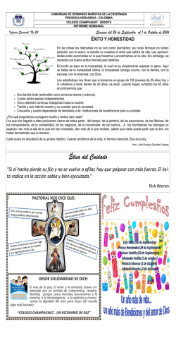 Informe N°32 del 26 al 01 de Octubre - Colegio Champagnat
