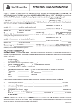 Contrato de Mutuo con Garantía Mobiliaria