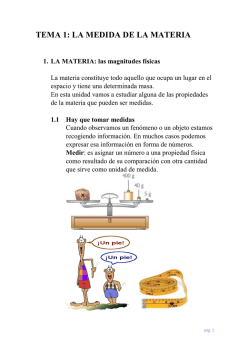 tema 1: la medida de la materia