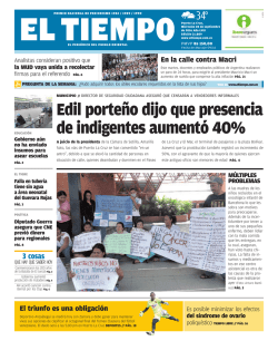 Edil porte&ntilde;o dijo que presencia de indigentes aument&oacute;