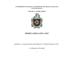 oferta educativa - Universidad Nacional Autónoma de Nicaragua