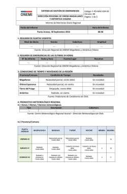 Informe Diario de Monitoreo Regional AM 30.09.2016