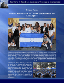 Exitosa presentación de ¨Juntos por Honduras¨ en Los Ángeles