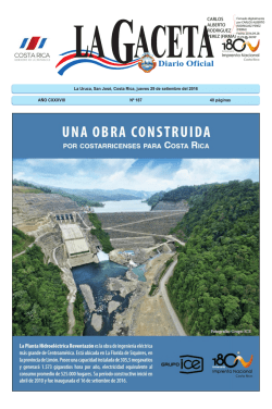 LA GACETA N&deg; 187 de la fecha 29 09 2016