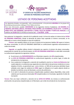 LISTADO DE PERSONAS ACEPTADAS