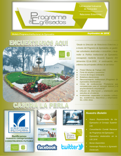 Nuestro Boletín - Universidad Industrial de Santander