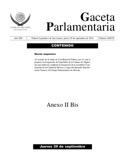 Anexo II Bis - Gaceta Parlamentaria, Cámara de Diputados