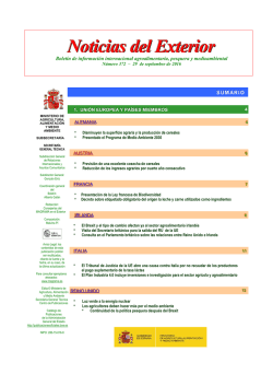 29 de septiembre de 2016 - Ministerio de Agricultura, Alimentación y