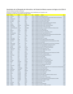 Resultados del examen de lógica - olimpiada de informatica del