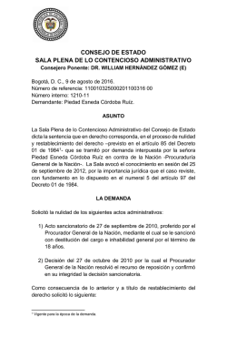 consejo de estado sala plena de lo contencioso administrativo