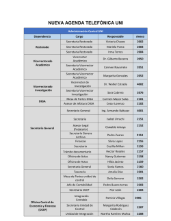 NUEVA AGENDA TELEFÓNICA UNI