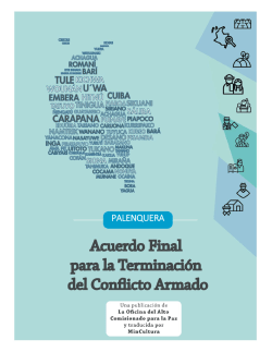 palenquera - Alto Comisionado para la Paz