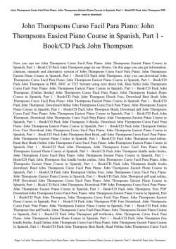 John Thompsons Curso Facil Para Piano: John Thompsons Easiest