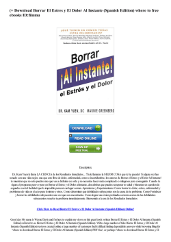 (+ Borrar El Estres y El Dolor Al Instante (Spanish Edition