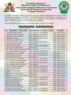 lista de titulados - UNIBOL Quechua "Casimiro Huanca"