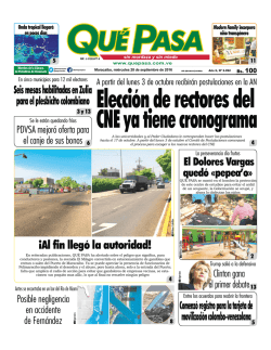 Elección de rectores del CNE ya tiene cronograma