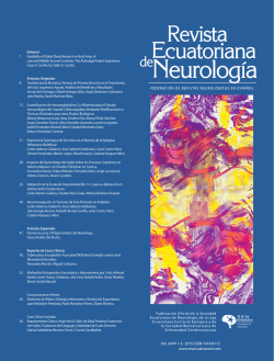 Vol 24 Nº 1-3 - Inicio - Revista Ecuatoriana de Neurología