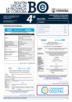 4a - Boletín Oficial - Gobierno de la Provincia de Córdoba