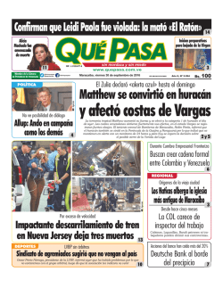 y afectó costas de Vargas