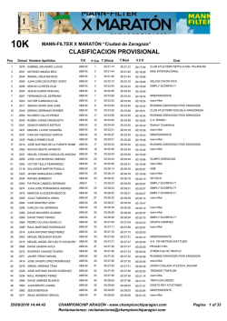 Consulte la clasificaci&oacute;n de la 10K