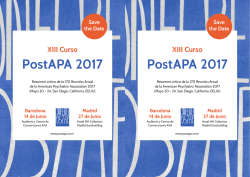 PostAPA 2017 PostAPA 2017