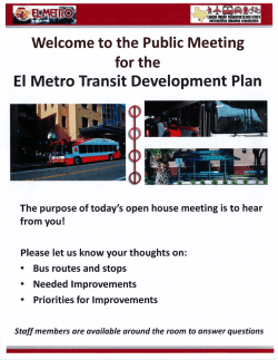 El Metro Transit Development Plan