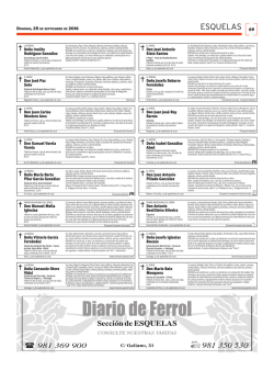 esquelas - Diario de Ferrol