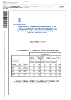 Resultado oposición Jefatura Sección de fiscalización Previa y