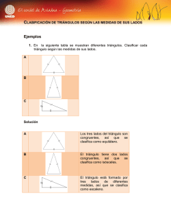 Clasificación de triángulos según la medida de sus lados