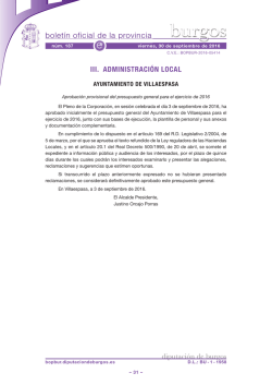 Anuncio 201605414 - Boletín Oficial de la Provincia de Burgos